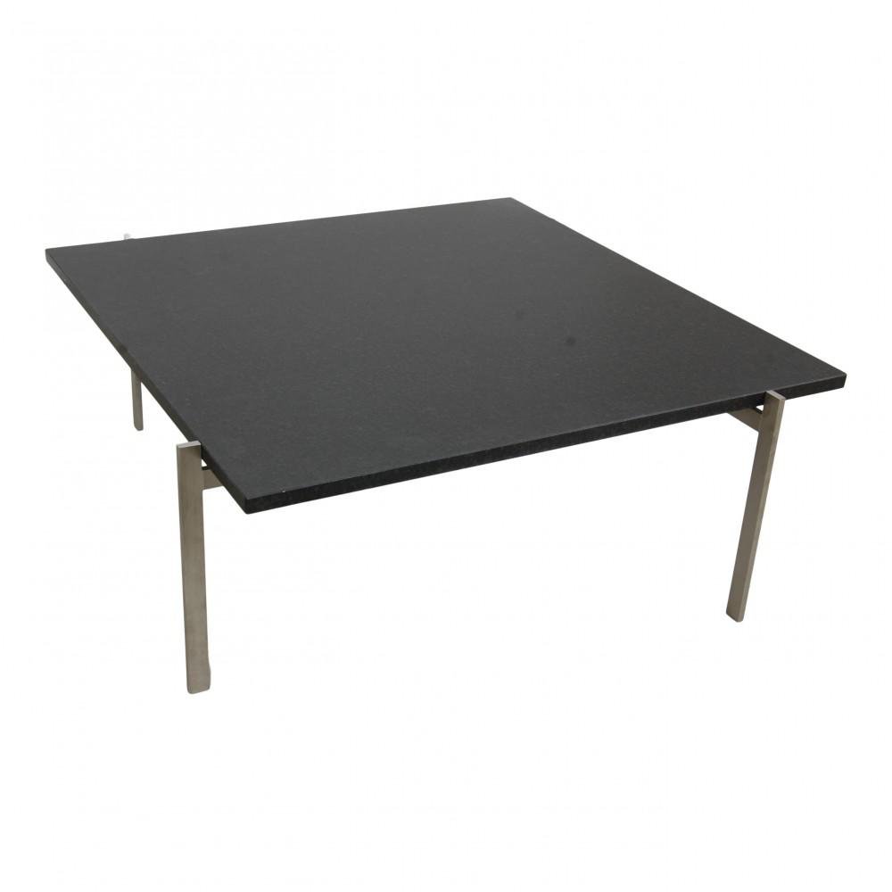 PK61 Coffee Table in Black Granite by Poul Kjærholm for Fritz Hansen