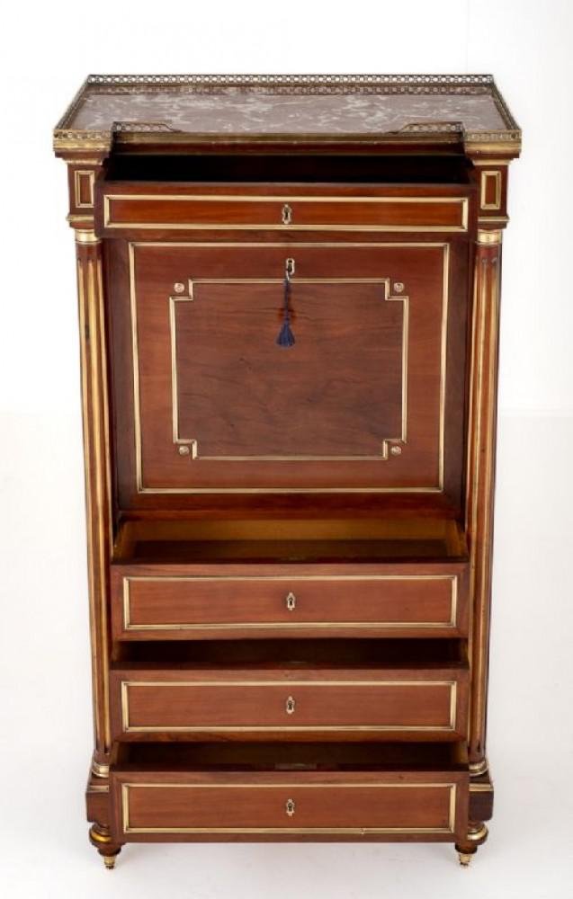 French Escritoire Desk Mahogany Antique 1860 for sale at Pamono