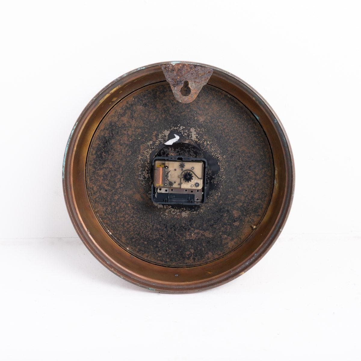 Small Vintage Industrial Copper Wall Clock from Synchronome, 1930s for sale at Pamono