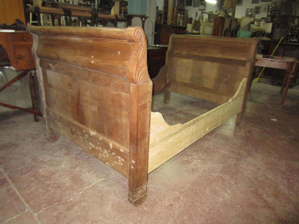 Antique Wooden Boat Bed for sale at Pamono