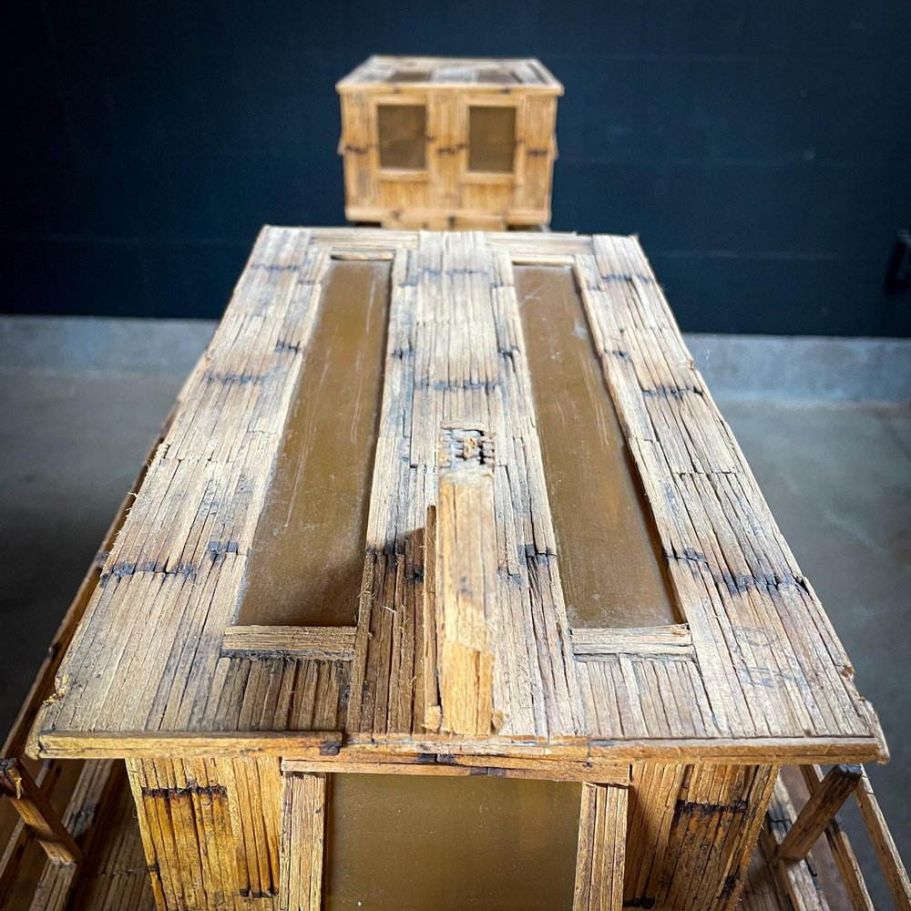 Folk Art Scale Model Ship or Boat in Matchsticks for sale at Pamono