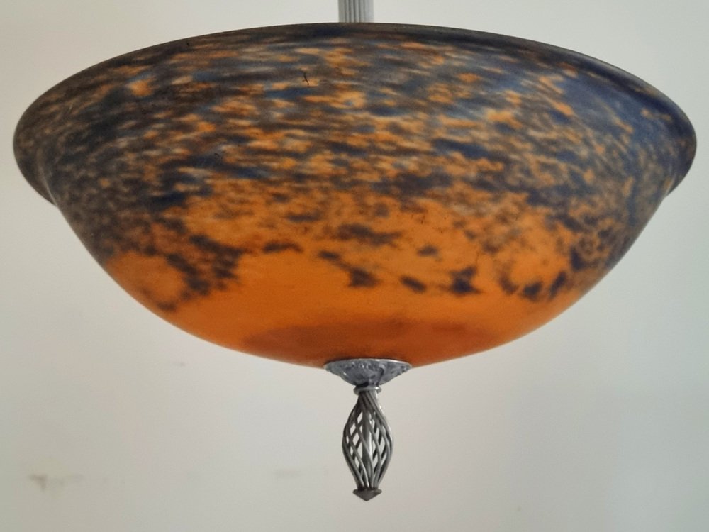 Französische Art Deco Hängelampe bei Pamono kaufen