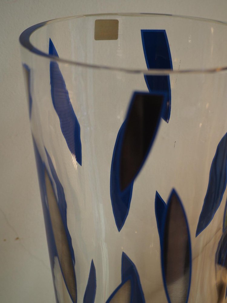 Glass Vase by Ettore Sottsass for Egizia, 1980s for sale at Pamono