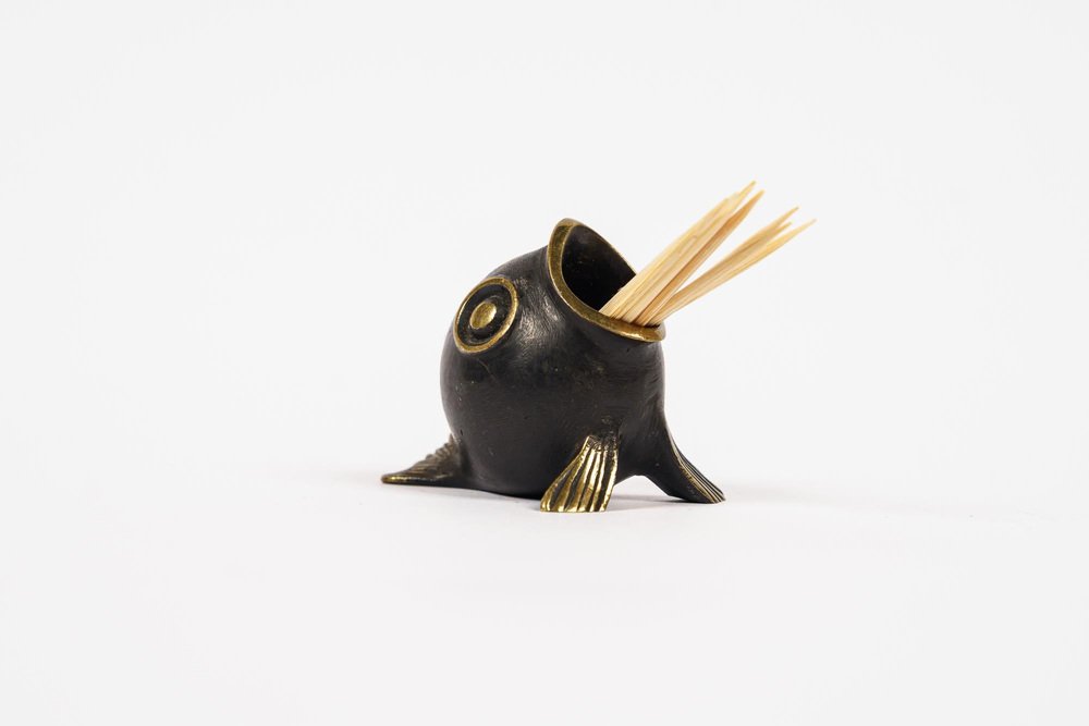 Fish Toothpick Holder by Richard Rohac, 1950s for sale at Pamono