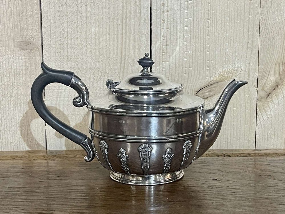 ENSEMBLE CAFETIÈRE SUCRIER Pot à lait "METAL ARGENTE "vintage EUR 150