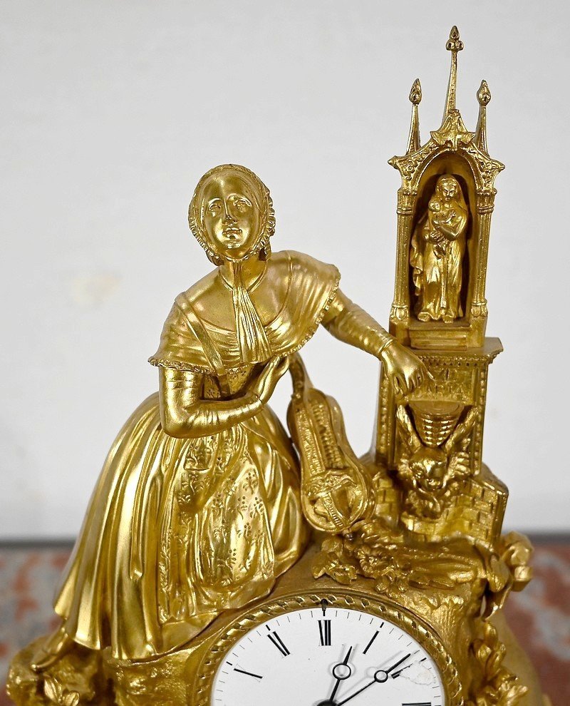 Napoleon III Gilt Bronze Decorative Pendulum Clock, 19th Century for sale at Pamono