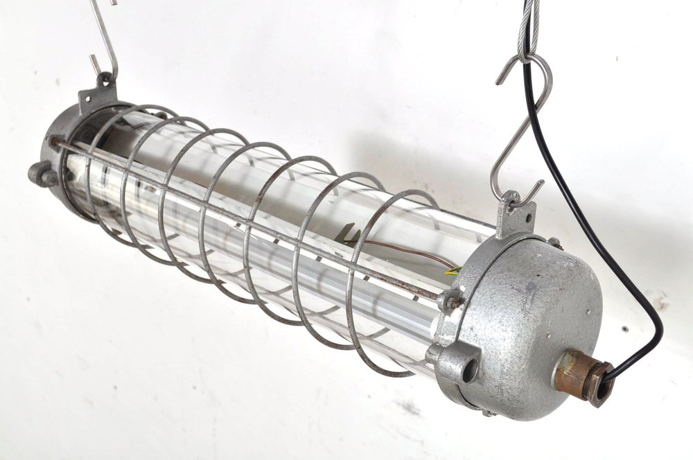 Vintage Industrial Dimmable Led Tube Pendant Light, 1960s for sale at