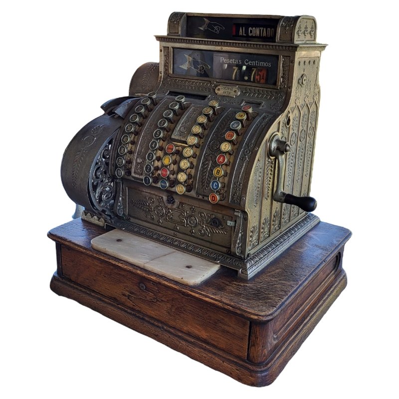 Antique Spanish Cash Register for sale at Pamono