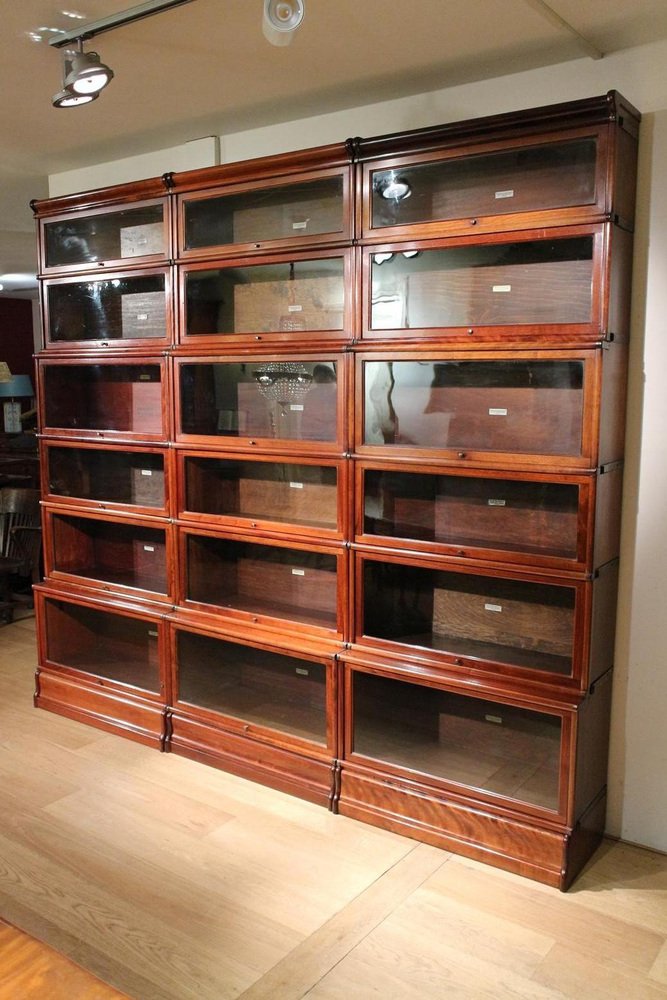 Large Globe Wernicke Bookcase, 1890s, Set of 18 for sale at Pamono