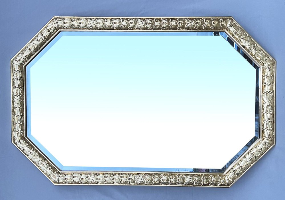 Large Vintage Mirror in Gold Frame for sale at Pamono