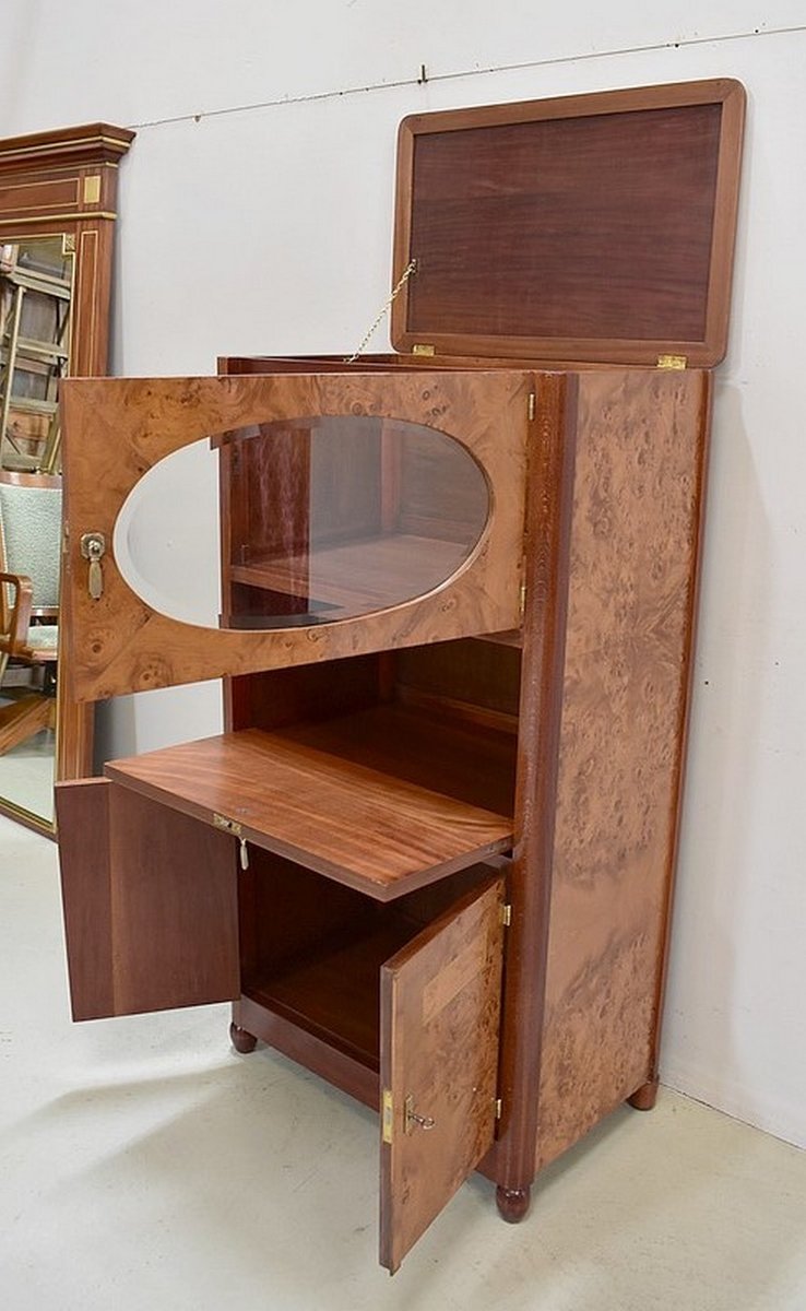 Art Deco Cabinet In Thuya Burl Veneer 1920s For Sale At Pamono art-deco-cabinet-in-thuya-burl-veneer-1920s-for-sale-at-pamono