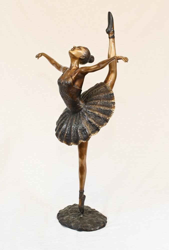 French Bronze Ballerina Ballet Dancer Statue for sale at Pamono