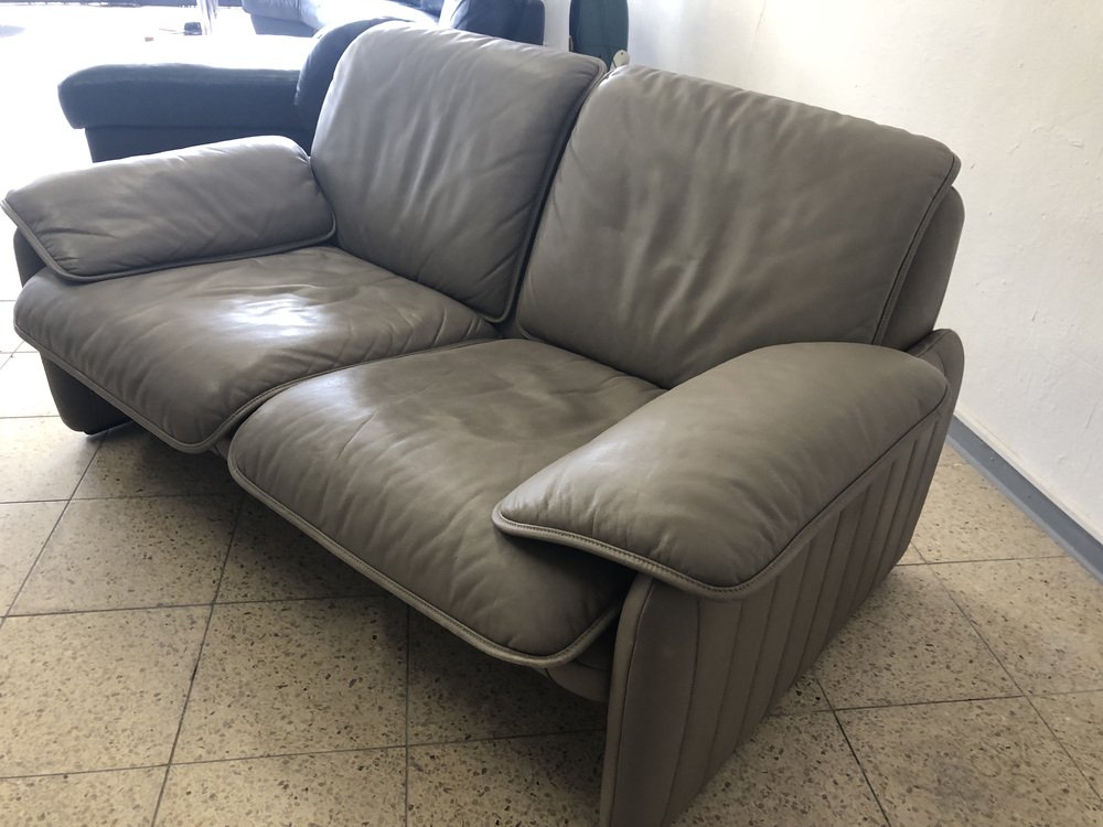 Swiss 2Seater Sofa in Leather from De Sede, 1970s for sale at Pamono