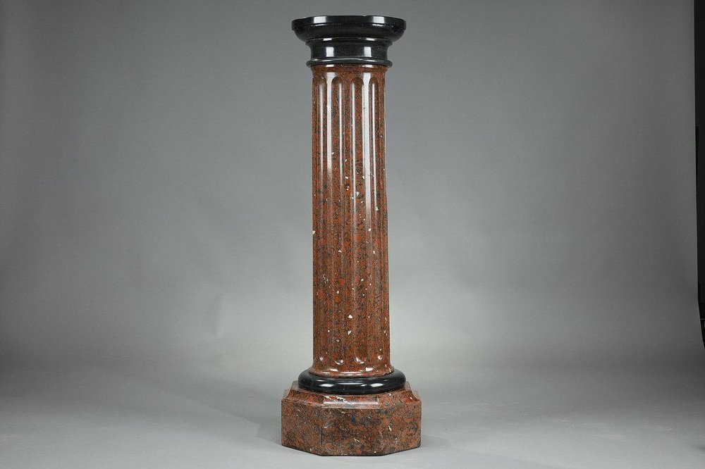 Late 19th Century Scagliola Cherry Red Column, 1890s for sale at Pamono