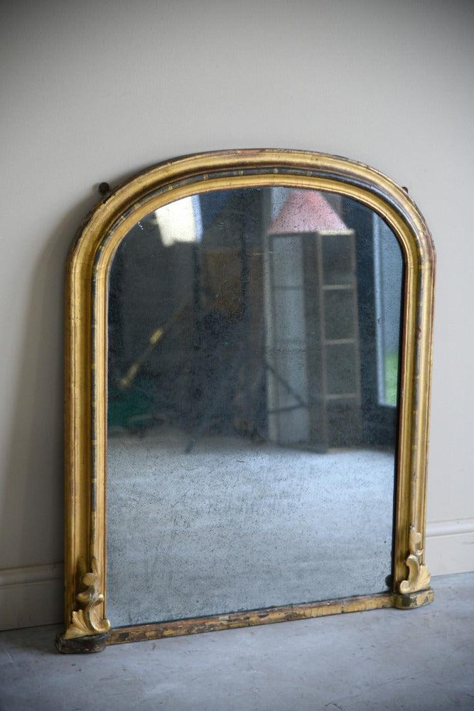 Antique Gilt Overmantle Mirror for sale at Pamono