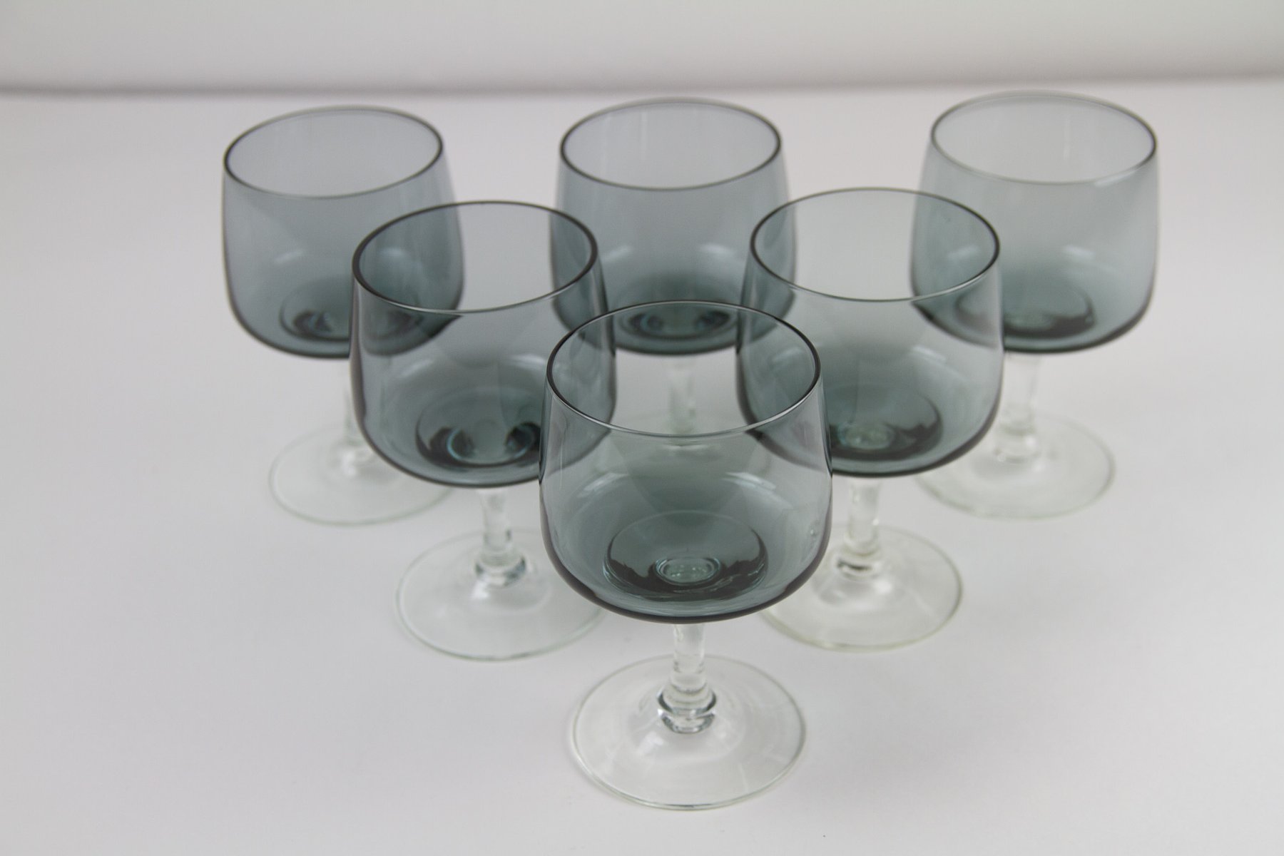 Vintage Danish Atlantic Red Wine Glasses by Per Lütken for Holmegaard, 1960s, Set of 6 for sale