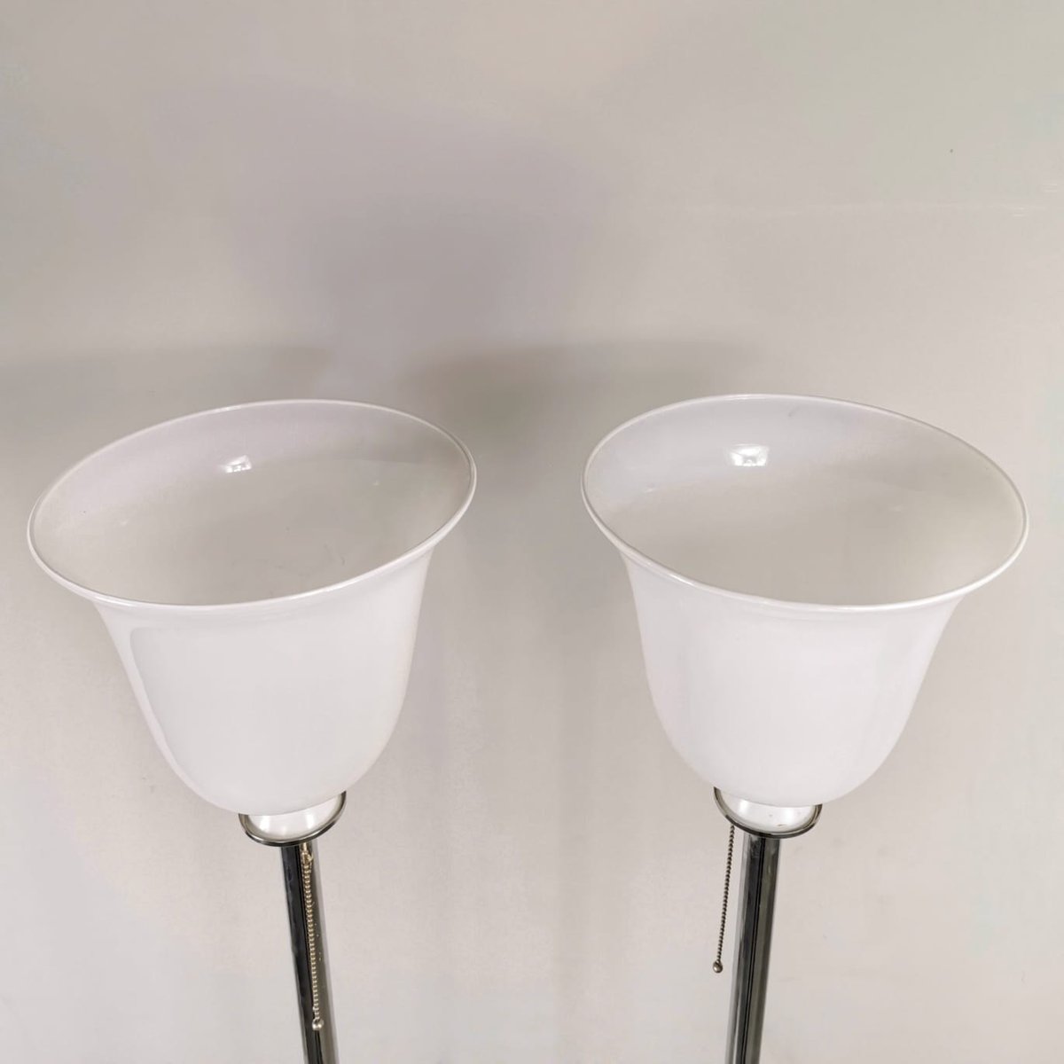 Trio - Piantana Ad Arco Cromo Con Paralume Bianco, 1x60w Max E27 Non