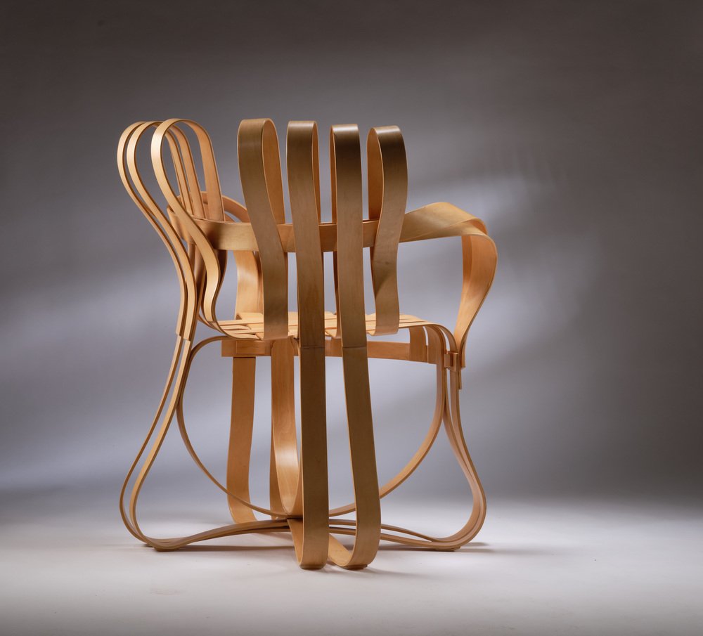 Cross Check Chair in White Maple Bentwood by Frank Gehry for Knoll ...