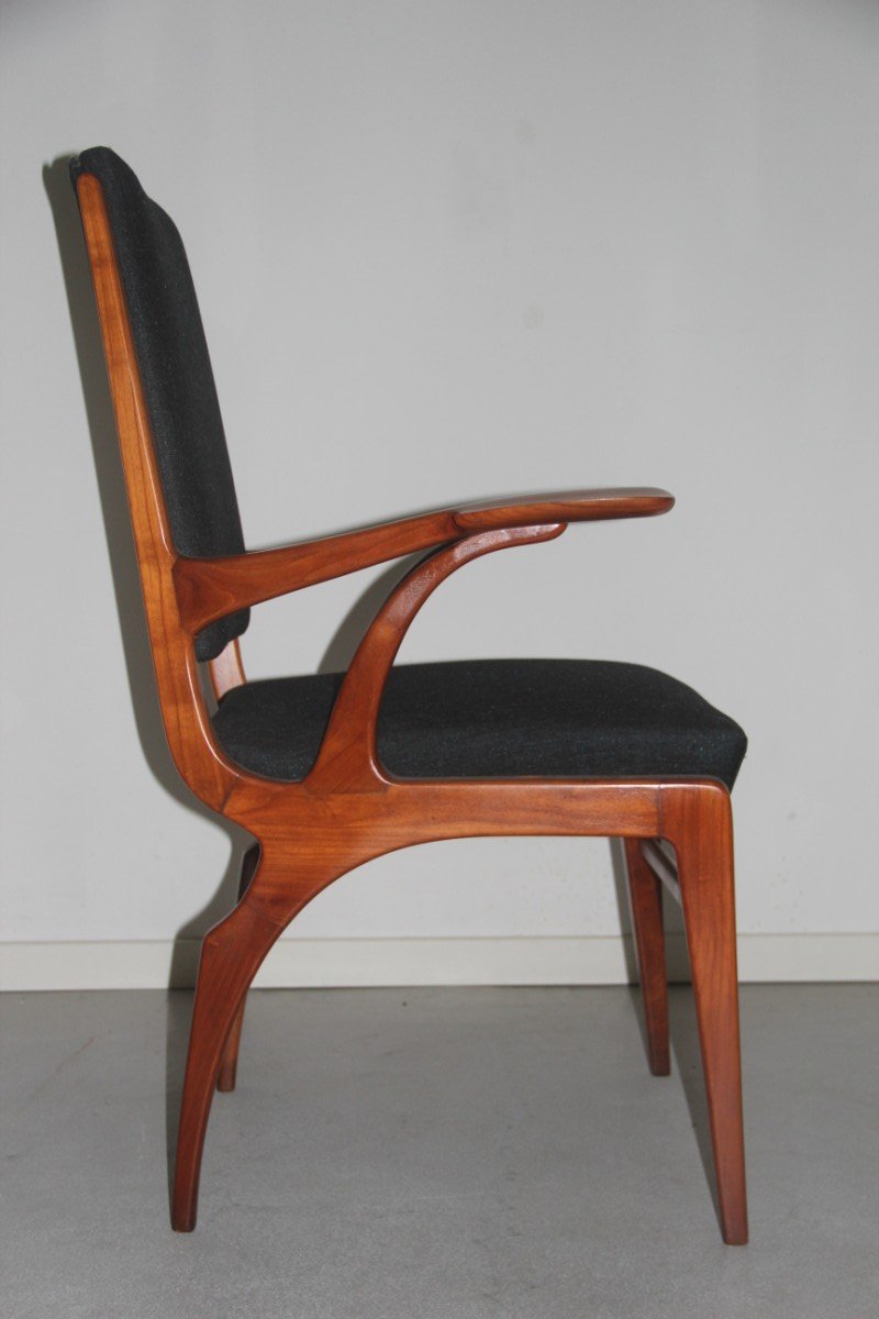 Italian Cherry Desk Chair, 1950 for sale at Pamono