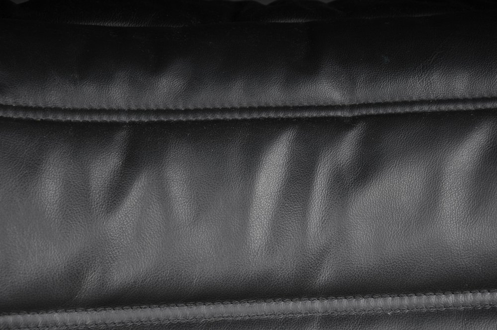 Sofa Design ´Flou Flou' Cuir Noir Souple 2/3 Places De La Ligne Roset