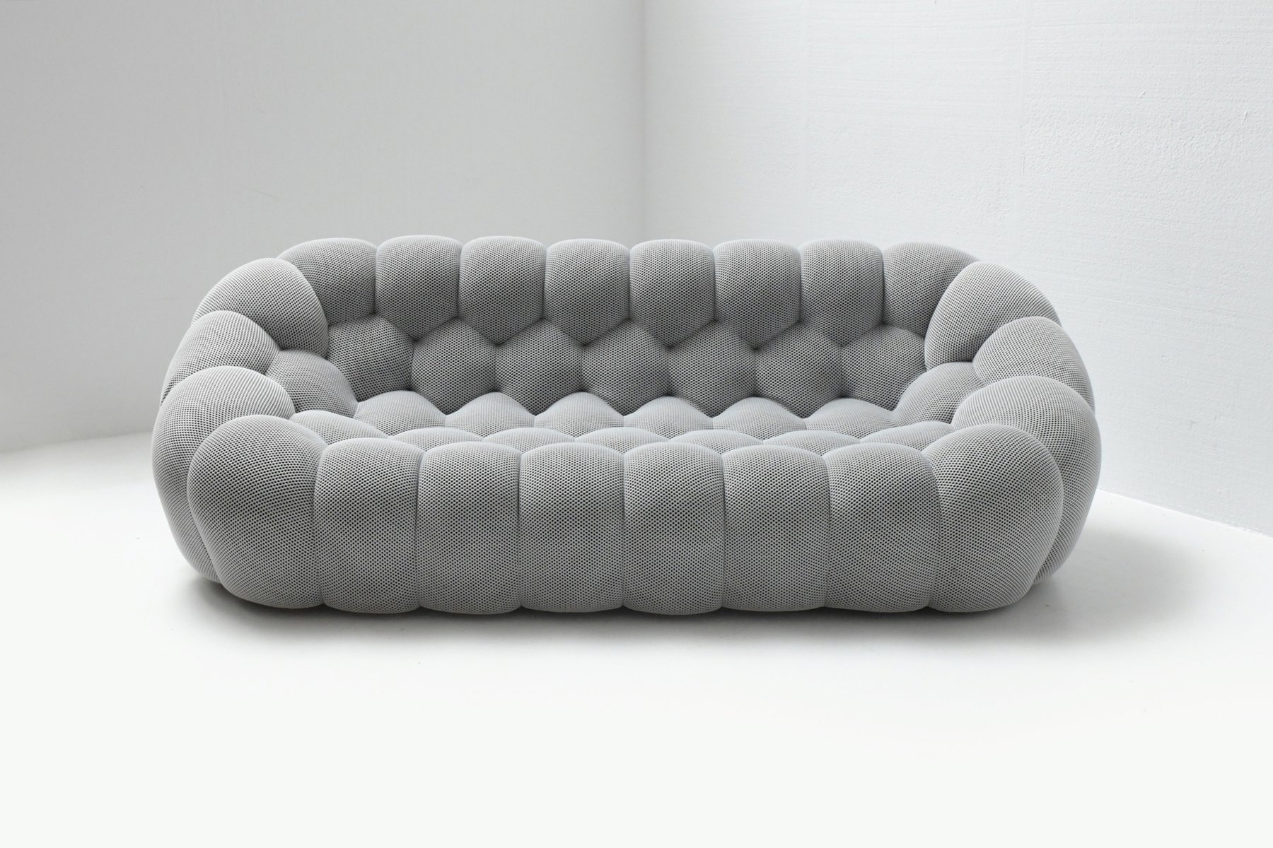 Bubble Sofa in Grey Fabric by Sasha Lakic for Roche Bobois France for