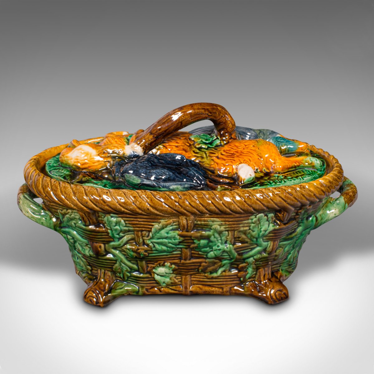 MidCentury English Ceramic Game Pie Dish, 1950s for sale at Pamono