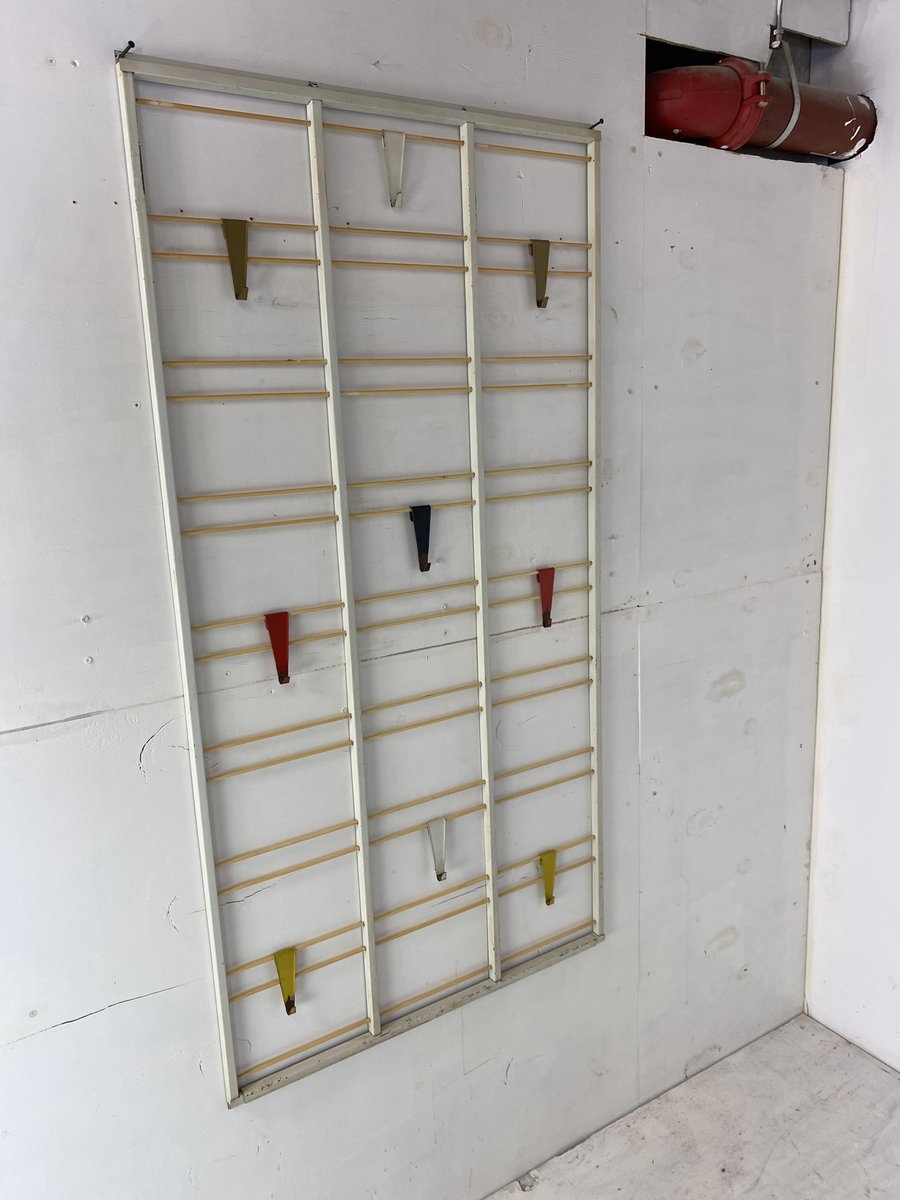 MidCentury Modernist Wall Mounted Coat Rack by Coen De Vries for