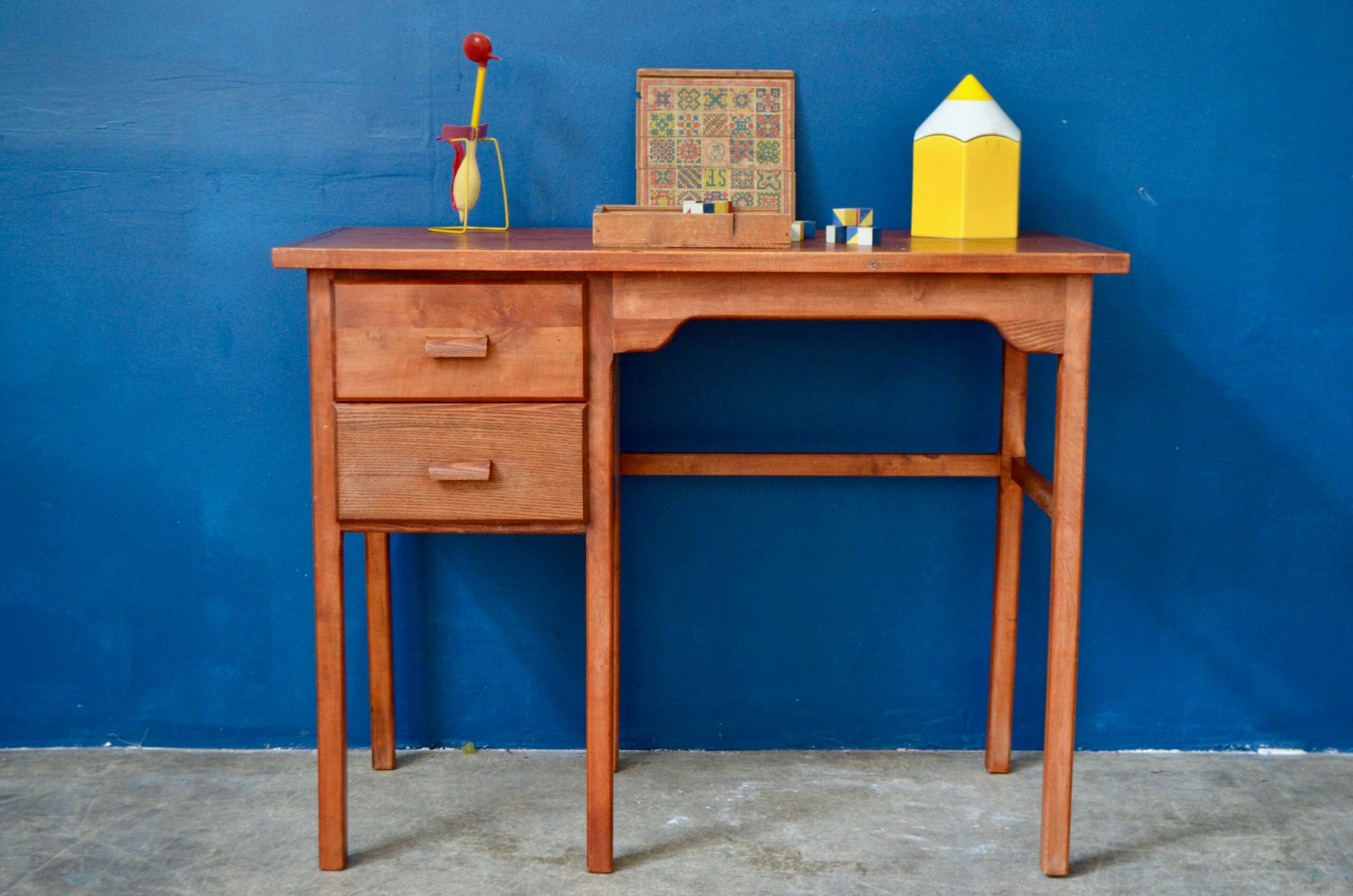 Small Vintage Desk with Drawer, 1970s for sale at Pamono