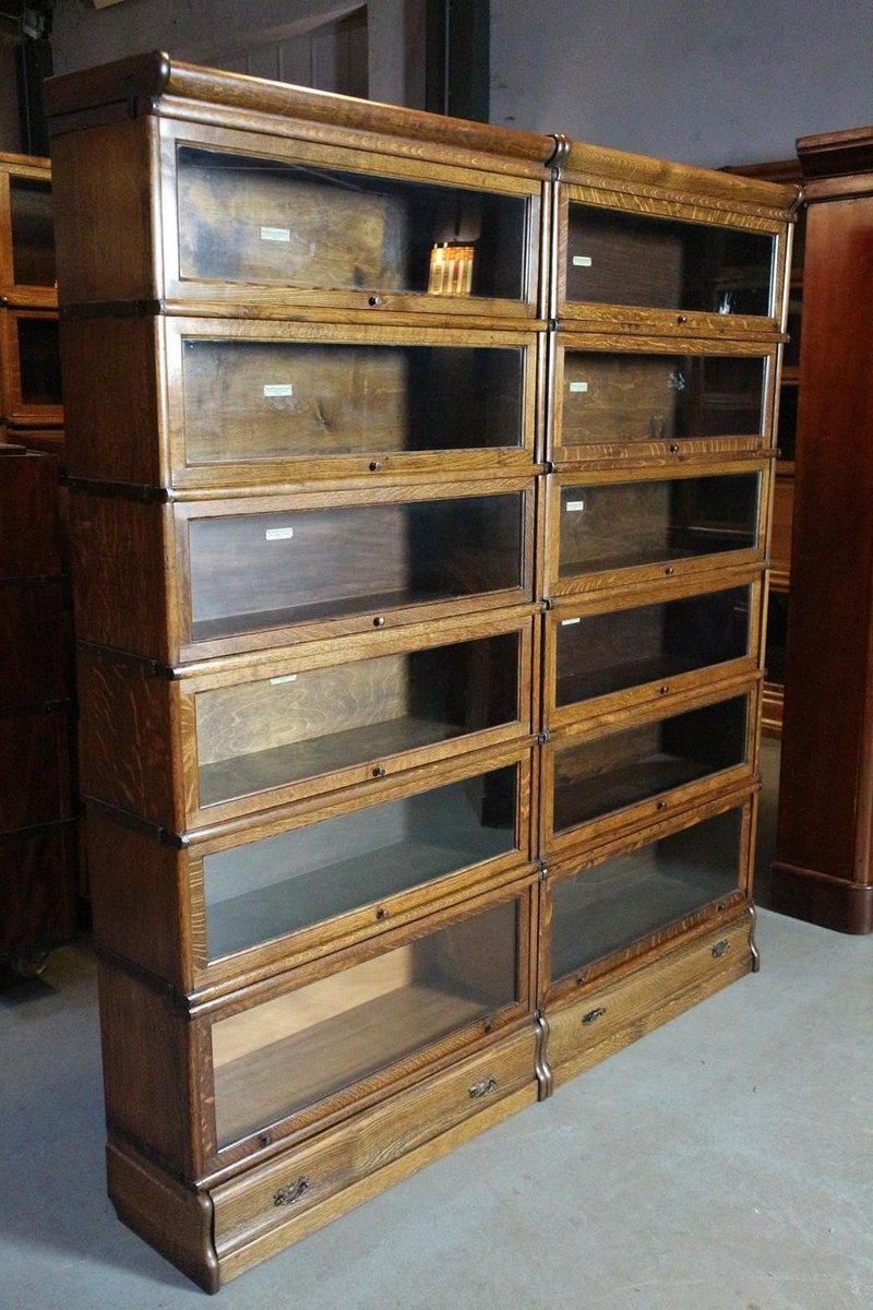 Antique Globe Wernicke Bookcase, 1890s, Set of 12 for sale at Pamono