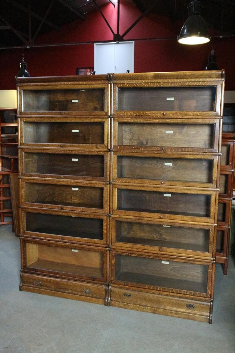 Antique Globe Wernicke Bookcase, 1890s, Set of 12 for sale at Pamono