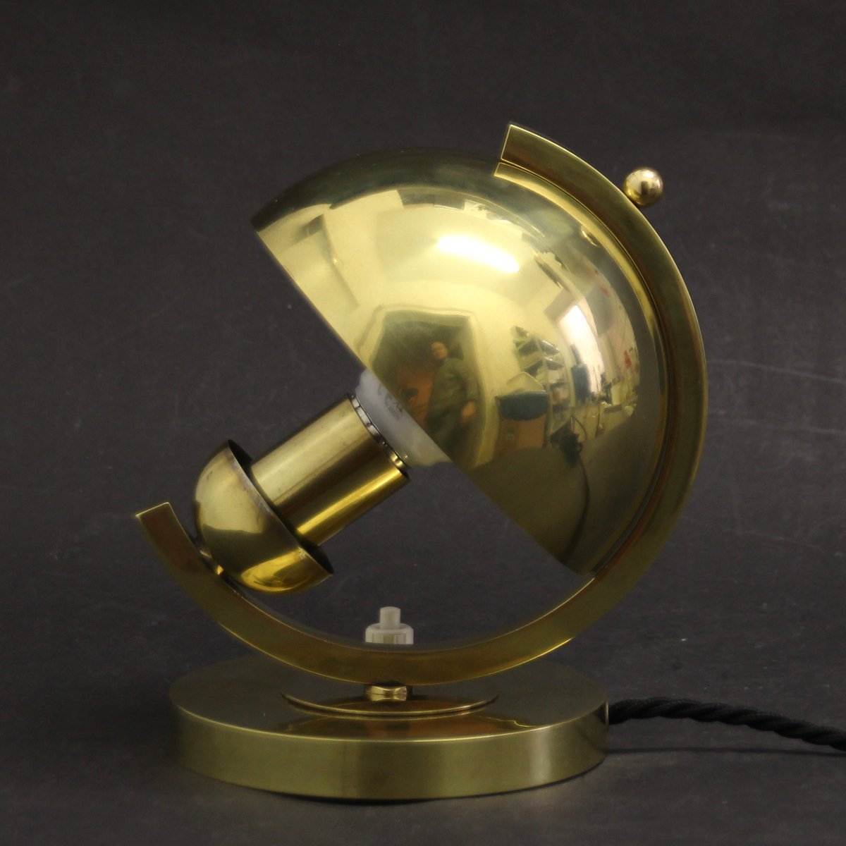 Vintage French Brass Table Lamp in the style of Jacques 1930s