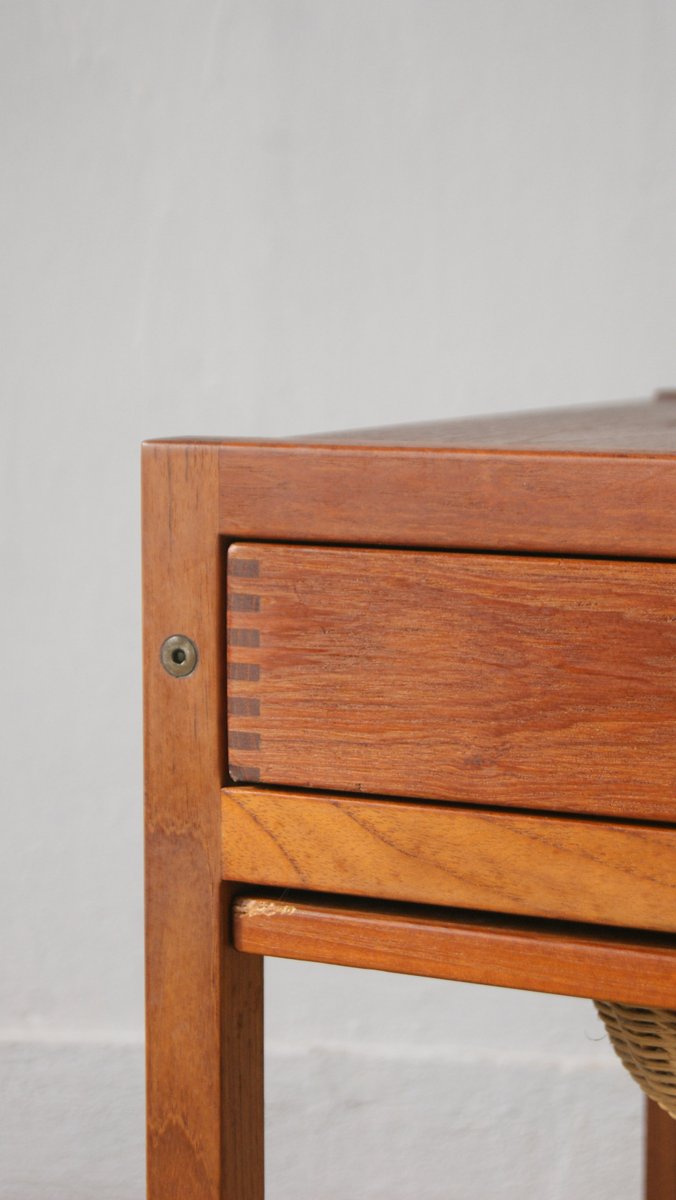 MidCentury Danish Modern Teak Bedside Table for sale at Pamono