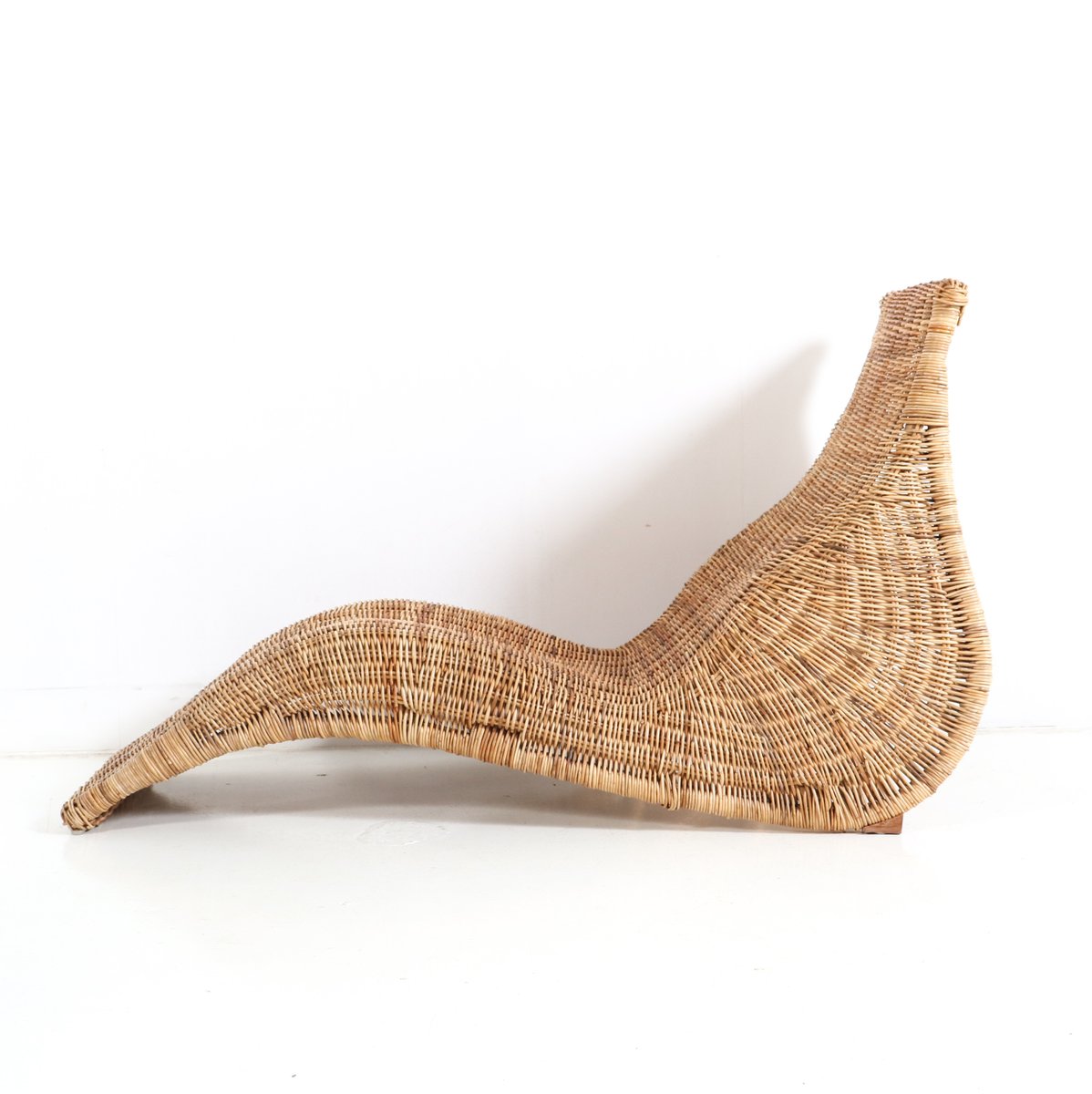 Chaise Longue Karlskrona Vintage en Osier par Carl Öjerstam pour Ikea