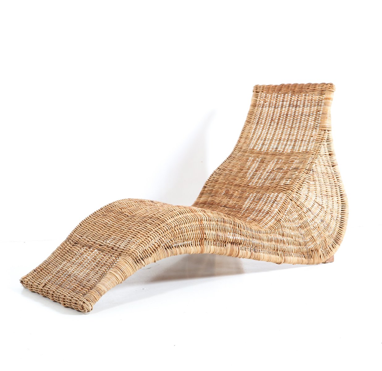 Chaise longue Karlskrona vintage in vimini di Carl Öjerstam per Ikea