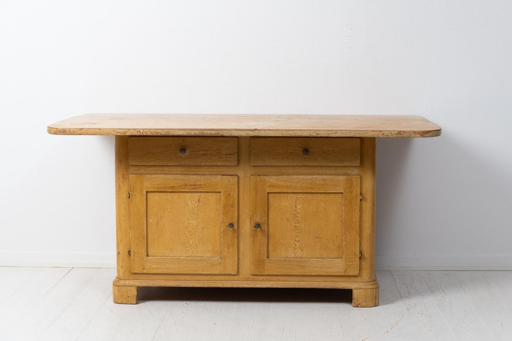 Antique Swedish Pine Sideboard for sale at Pamono