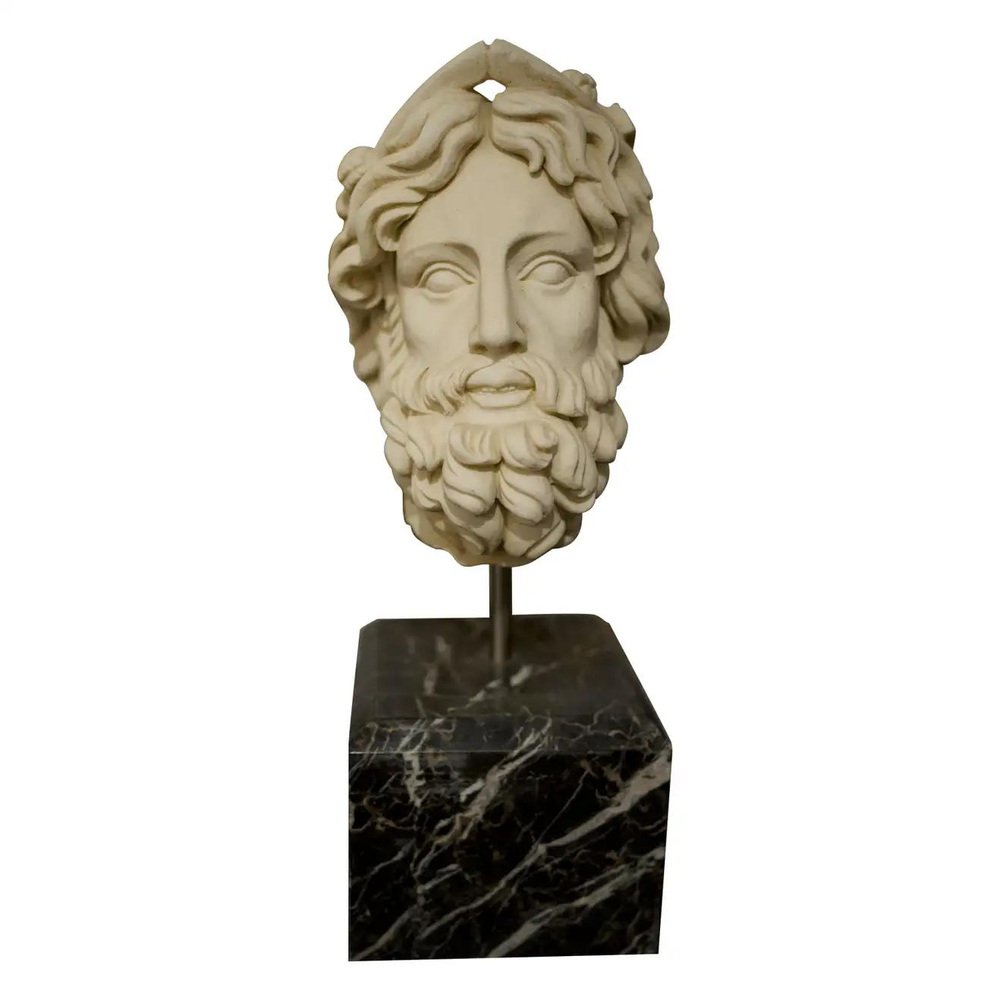 20th Century Greek Head Bust in HandCarved Marble for sale at Pamono
