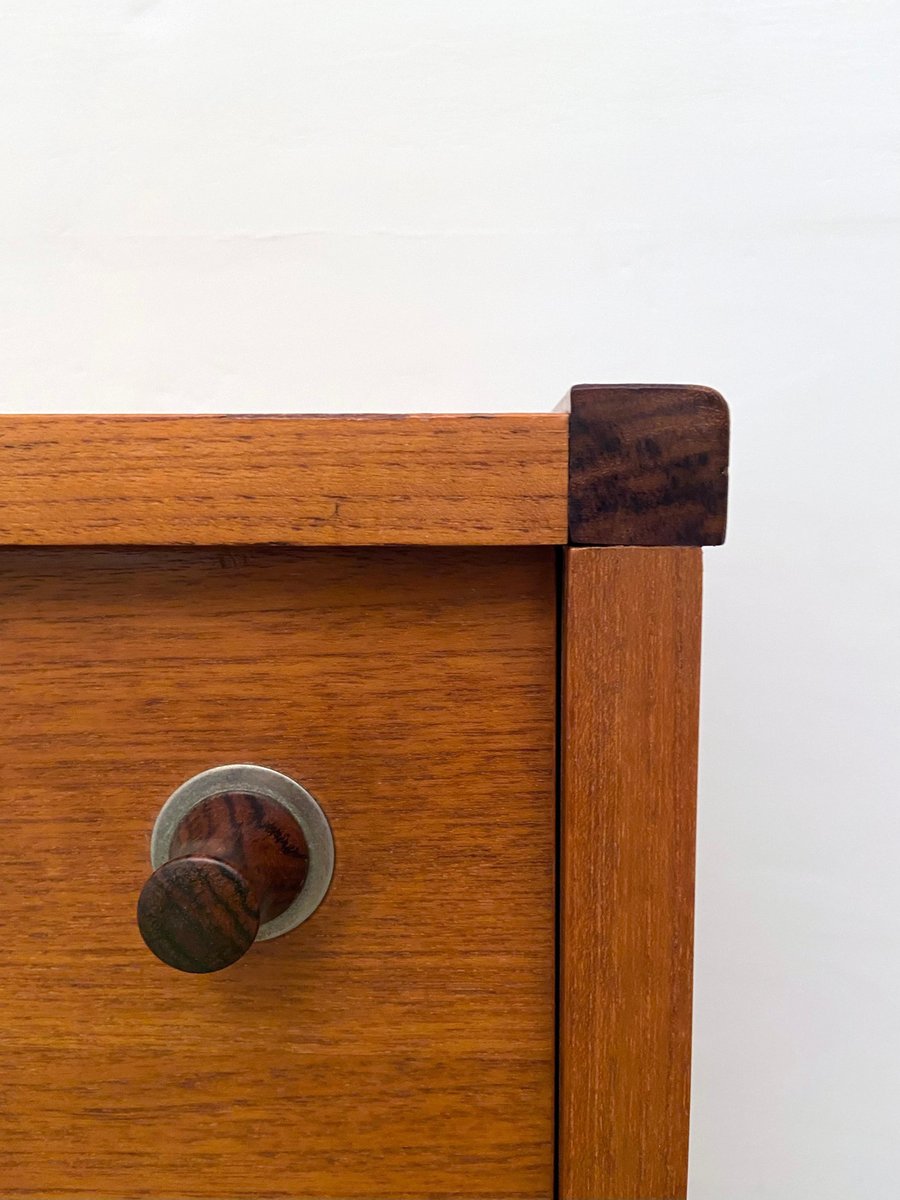 High Credenza in Black Laminate, Teak and Metal from Elam, Italy, 1962