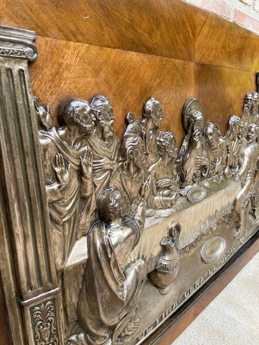 The Last Supper, 20th Century, Metal Relief for sale at Pamono