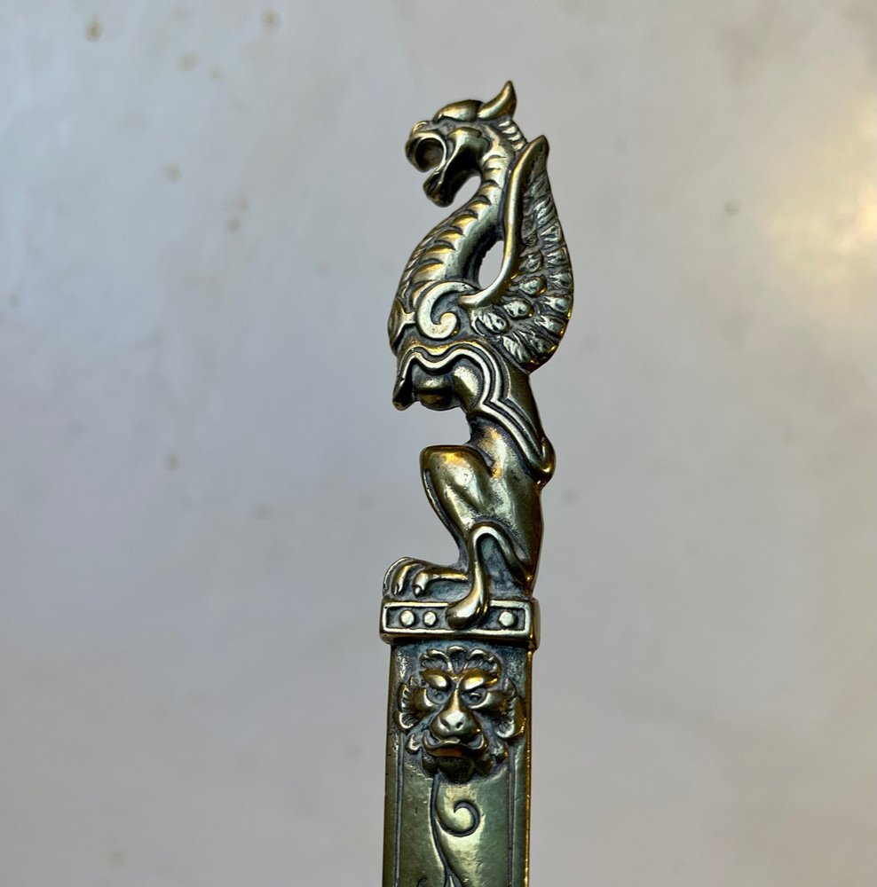 English Brass Dragon Letter Opener, 1920s for sale at Pamono