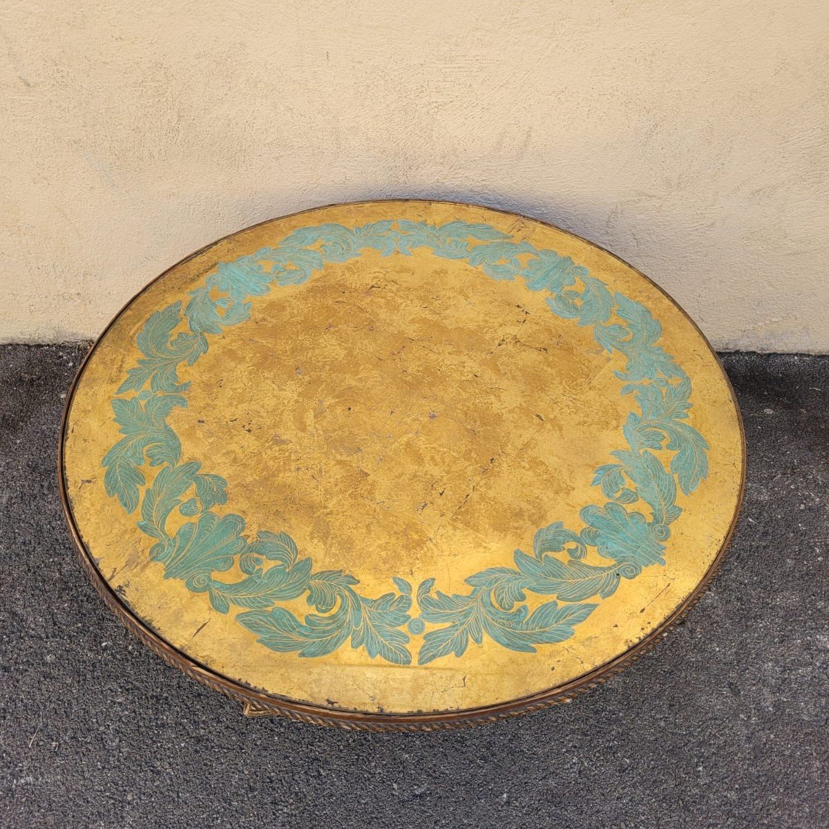 Table Basse Art Déco en Bois et Verre Choisi, 1930s en vente sur Pamono