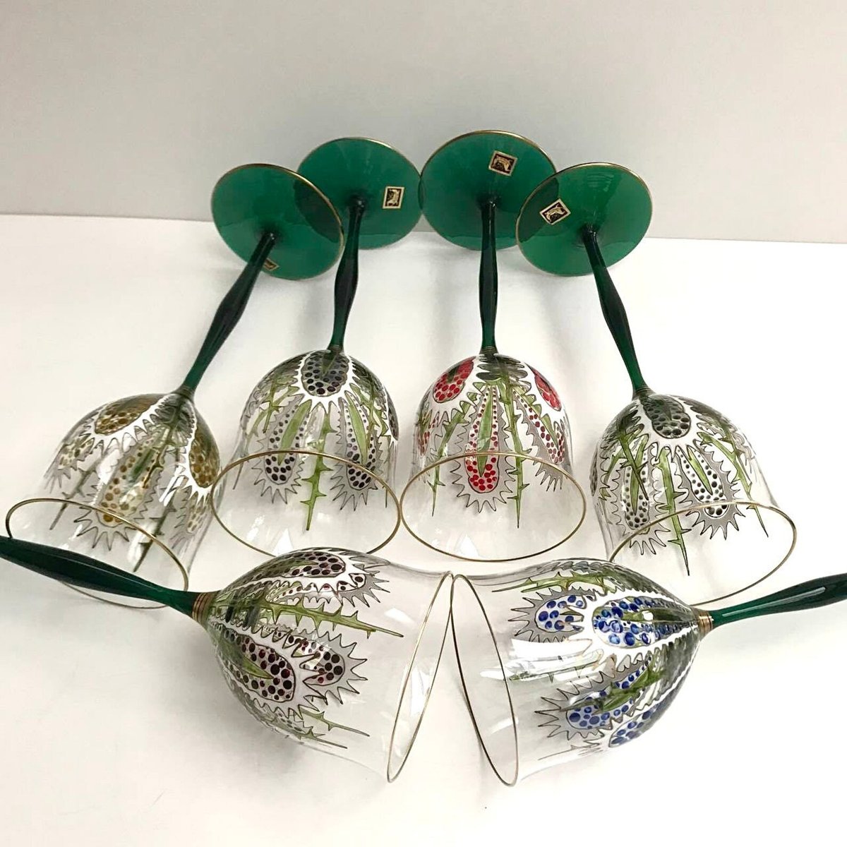 Vintage Handmade Crystal Glasses by Gluskunst Hirtreiter, Bavaria