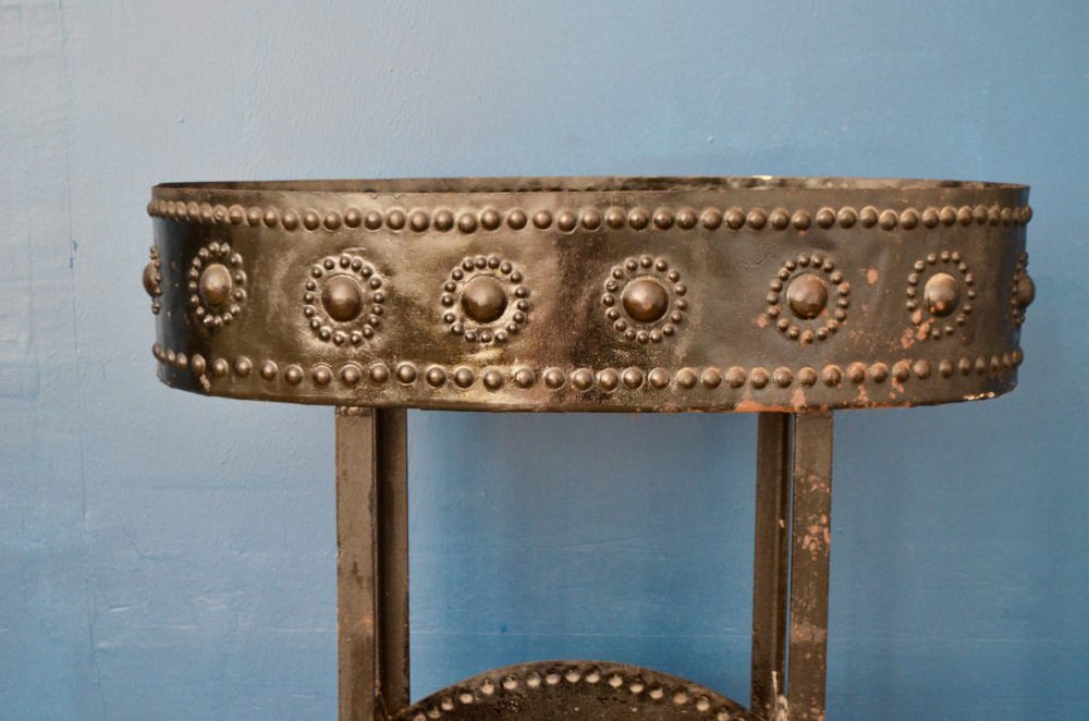 Large Antique Metal Planter for sale at Pamono