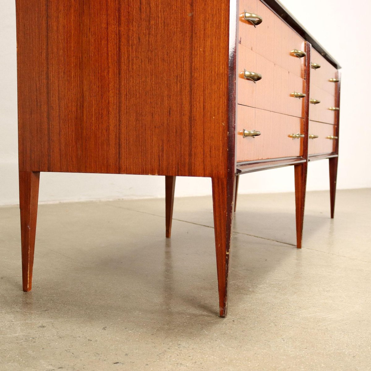 Antique metal dresser with mirror deals