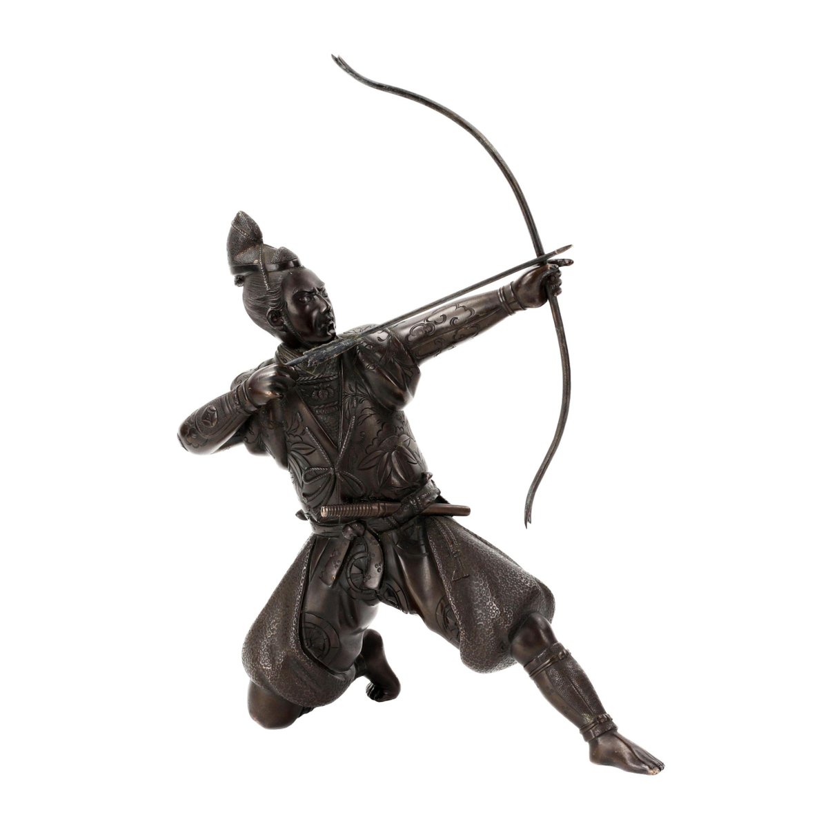 Japanese Bronze Figure of Samurai Archer, 1800s for sale at Pamono
