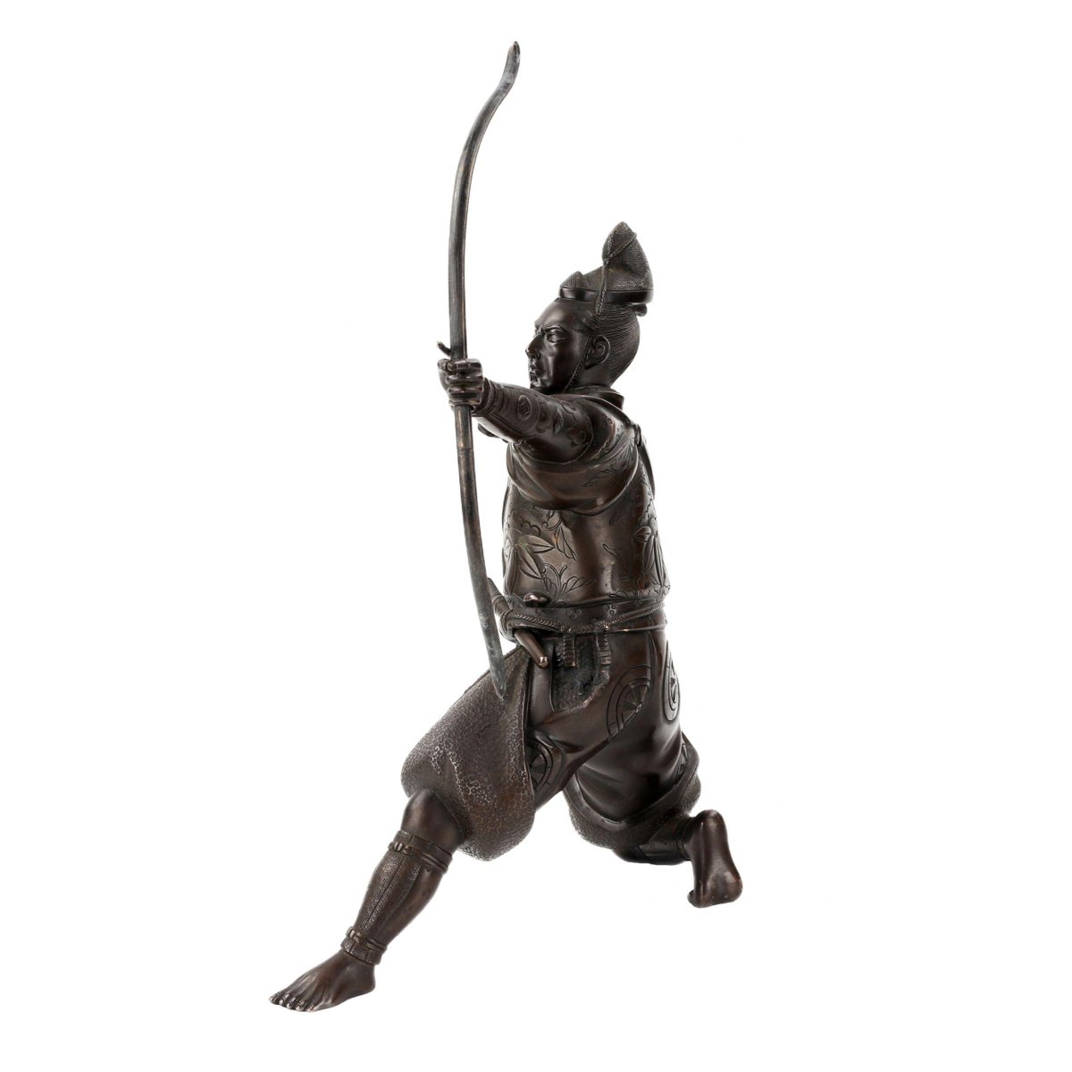 Japanese Bronze Figure of Samurai Archer, 1800s for sale at Pamono
