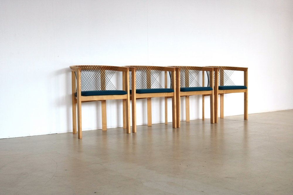 String Chairs by Tranekaer for Tranekær Furniture, 1970s, Set of 4 for ...