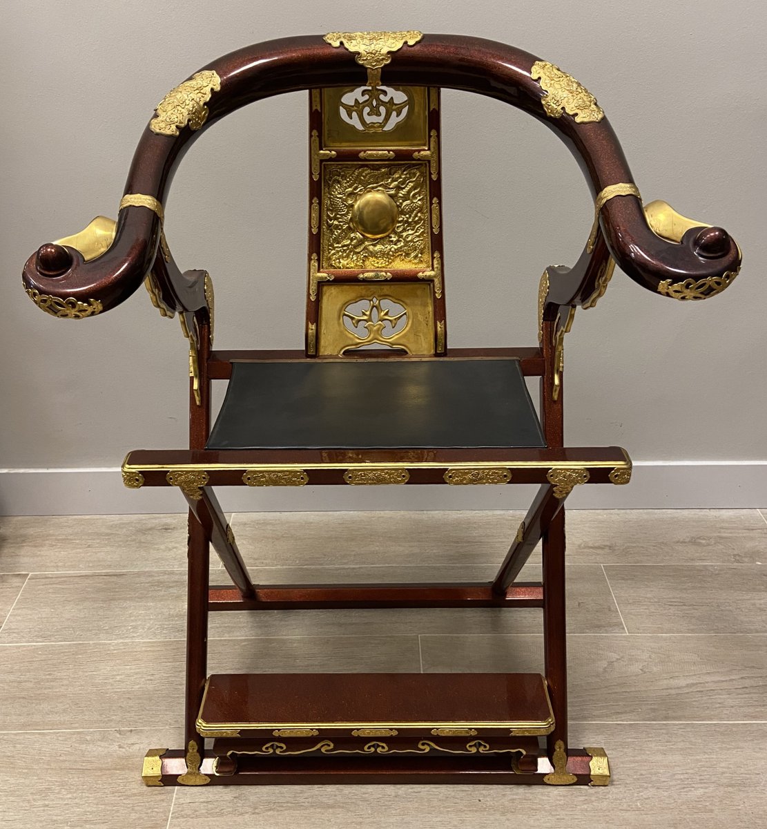 Folding Armchair or Monk Meditation Chair, 1930s for sale at Pamono