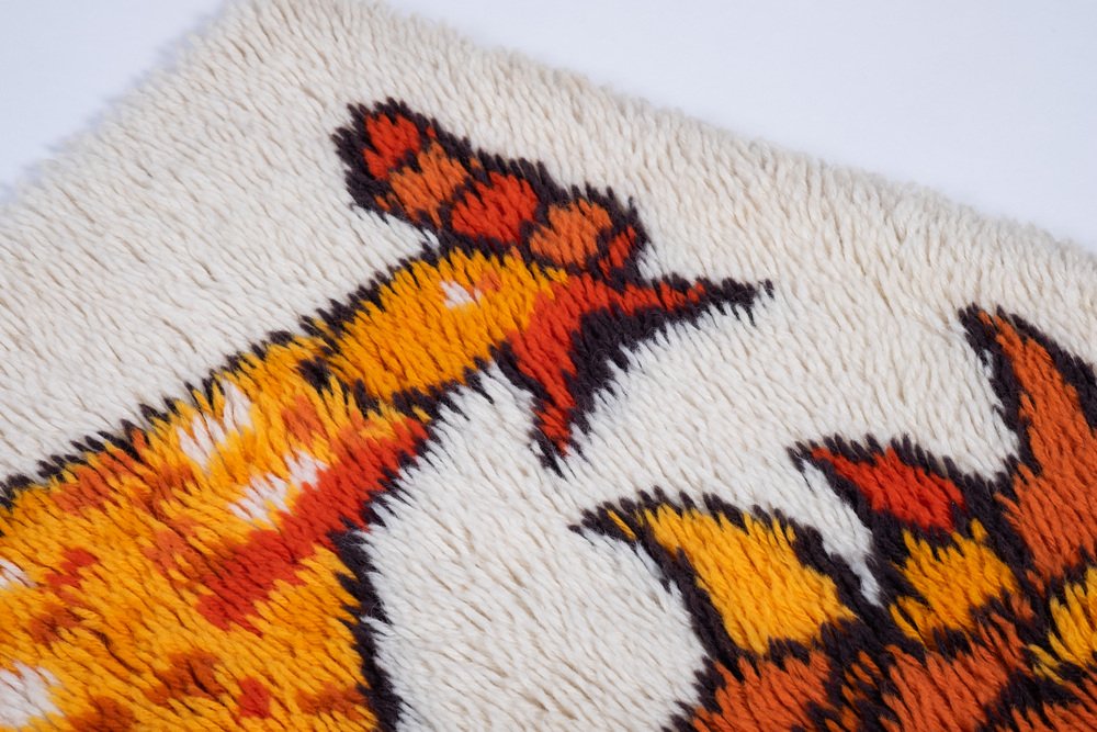 Wall Rug Denmark High Pile Kids Collection Wall Rya Rug from EGE Rugs, Denmark, 1970s ...