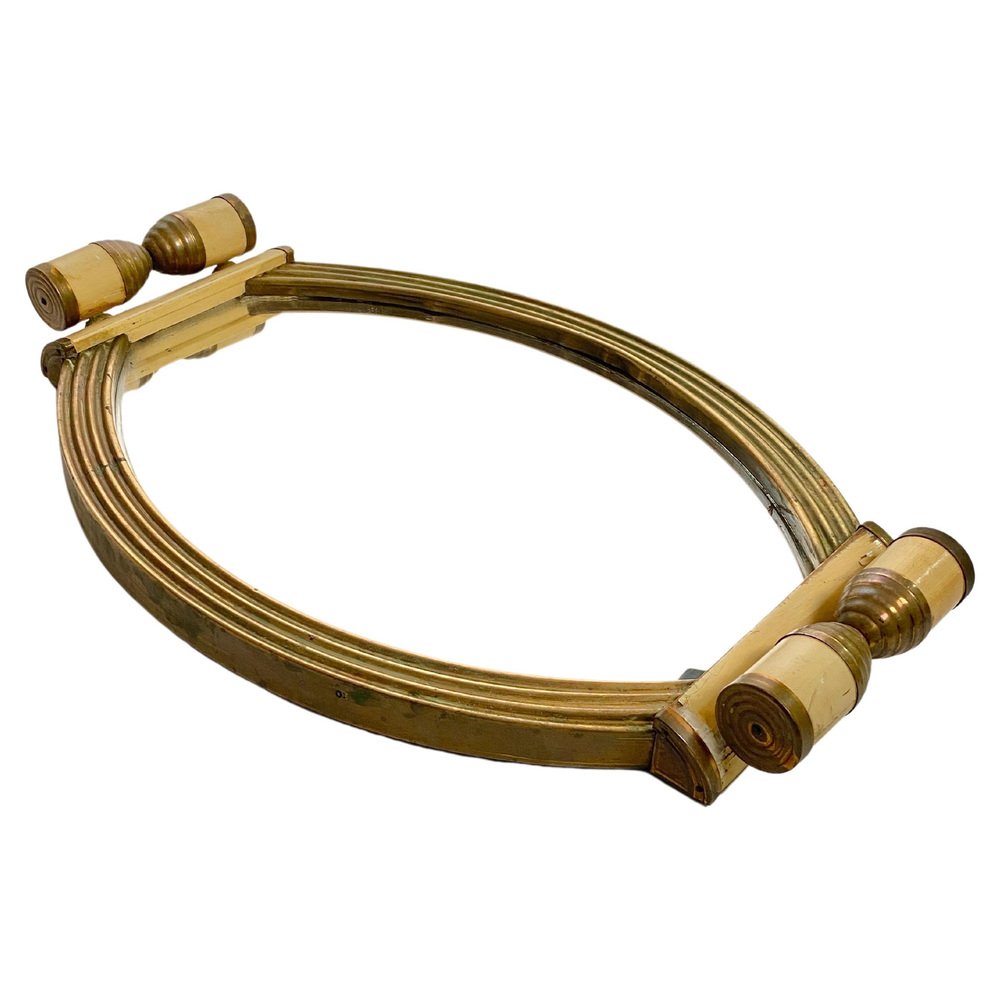 Specchiera - Cristallo, Legno, Ottone, Specchio da parete - Catawiki
