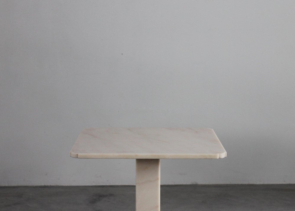 Italian Pink Marble Square Coffee Table for sale at Pamono